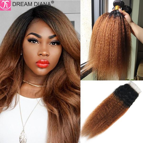 human hair bulks dreamdiana remy malaysian kinky straight bundles with closure t1b 30 yaki 100%, Black
human hair bulks dreamdiana remy malaysian kinky straight bundles with closure t1b 30 yaki 100%, Black