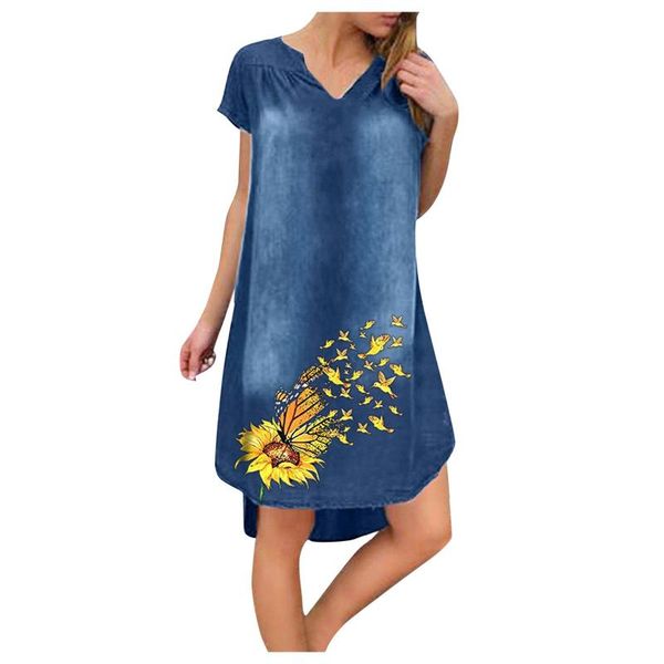 women's swimwear stylish women imitation cowboy dress floral printed short sleeves v-neck knee-length midi casual solid breathable skir, White;black
women's swimwear stylish women imitation cowboy dress floral printed short sleeves v-neck knee-length midi casual solid breathable skir, White;black