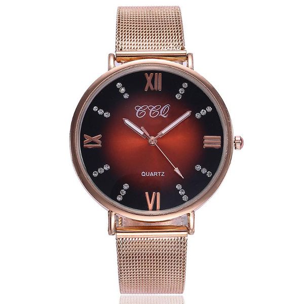 wristwatches women rose gold mesh belt gradient color watch casual ladies quartz roma diamond relogio feminino, Slivery;brown
wristwatches women rose gold mesh belt gradient color watch casual ladies quartz roma diamond relogio feminino, Slivery;brown