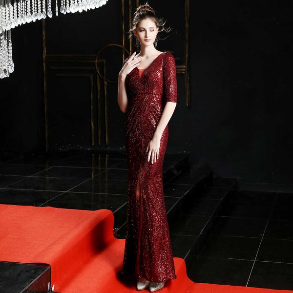 luxury party evening dress 16621# banquet elegant long sleeved sequin aura queen fishtail evening, White;pink
luxury party evening dress 16621# banquet elegant long sleeved sequin aura queen fishtail evening, White;pink