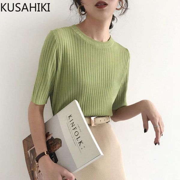 women's t-shirt kusahiki half sleeve ice silk knitted t shirts korean solid elegant graphic tees women 2021 spring summer shirt 6e748, White
women's t-shirt kusahiki half sleeve ice silk knitted t shirts korean solid elegant graphic tees women 2021 spring summer shirt 6e748, White