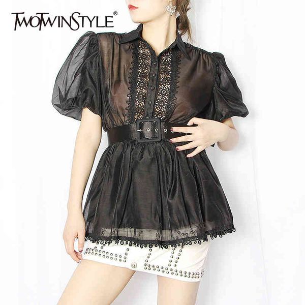 patchwork lace elegant shirt for women turtleneck short sleeve casual black shirts female fashion clothing 210423, White
patchwork lace elegant shirt for women turtleneck short sleeve casual black shirts female fashion clothing 210423, White