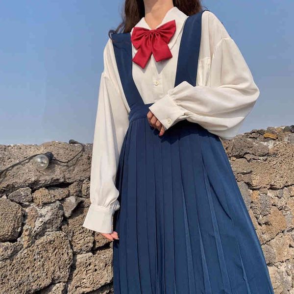 japanese women navy blue sun vintage sweet cute pleated suspender midi kawaii school uniform sleeveless long, Black;gray
japanese women navy blue sun vintage sweet cute pleated suspender midi kawaii school uniform sleeveless long, Black;gray