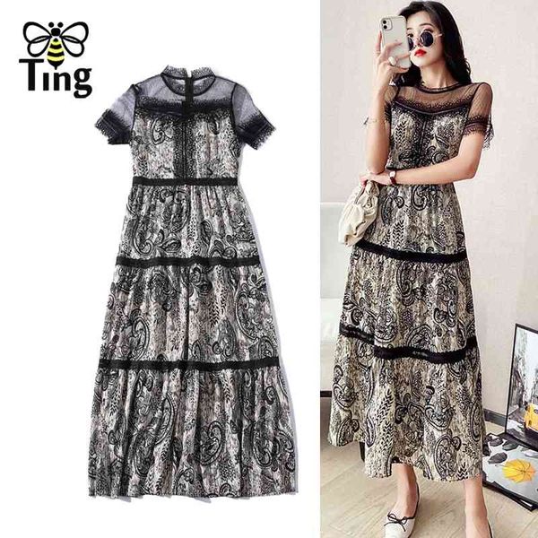 summer women midi long dress vintage floral print lace patchwork casual lady street fashion vestidos 210513, Black;gray
summer women midi long dress vintage floral print lace patchwork casual lady street fashion vestidos 210513, Black;gray