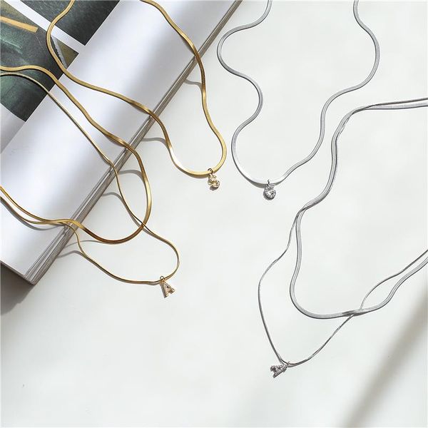 pendant necklaces hecheng,initial 26 letters necklace,stainless steel real gold plated jewelry for women,custom name necklace, Silver 
pendant necklaces hecheng,initial 26 letters necklace,stainless steel real gold plated jewelry for women,custom name necklace, Silver
