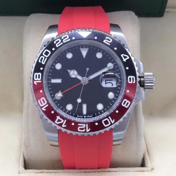 wristwatches 2021 models 40mm black blue bezel mechanical men watches gmt sapphire 6 colors rubber crystal man diver men's watch, Slivery;brown
wristwatches 2021 models 40mm black blue bezel mechanical men watches gmt sapphire 6 colors rubber crystal man diver men's watch, Slivery;brown
