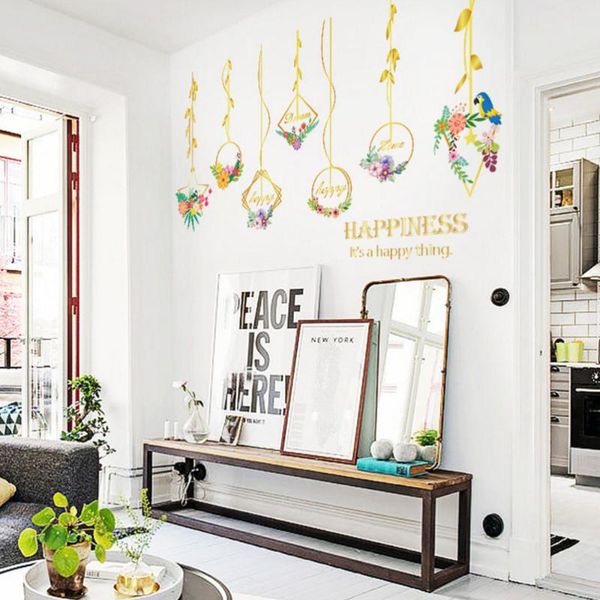 wall stickers golden flower basket ring sticker removable beautiful decal waterproof art bedroom living room mural - 60
wall stickers golden flower basket ring sticker removable beautiful decal waterproof art bedroom living room mural - 60