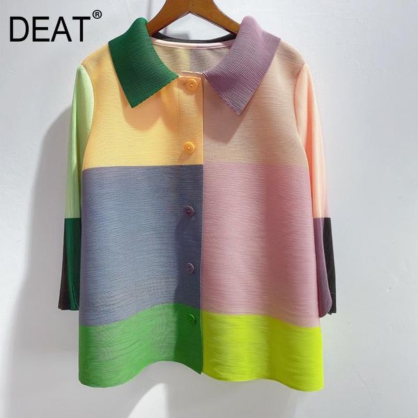 women's jackets pleated woman hit color plaid wild loose single breasted lapel collar coat 2022 summer plus size clothing ht832, Black;brown
women's jackets pleated woman hit color plaid wild loose single breasted lapel collar coat 2022 summer plus size clothing ht832, Black;brown