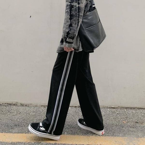 men's pants korean style bar straight leg sports casual loose wide-leg student men and women ins tide, Black
men's pants korean style bar straight leg sports casual loose wide-leg student men and women ins tide, Black