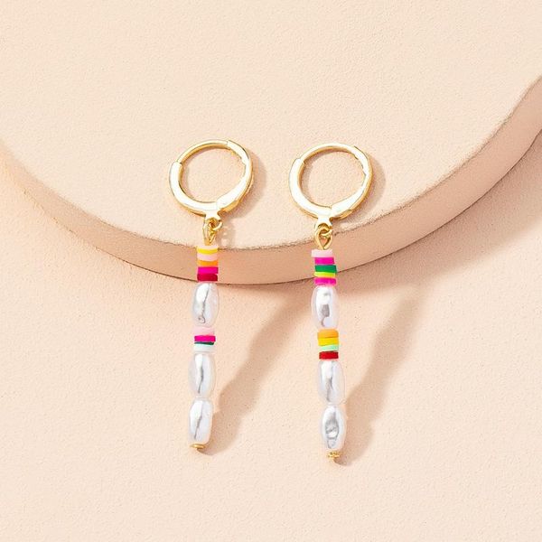hoop & huggie 2021 korean simple fashion colorful soft ceramic imitation pearl earrings for women girls retro personality ear jewelry, Golden;silver
hoop & huggie 2021 korean simple fashion colorful soft ceramic imitation pearl earrings for women girls retro personality ear jewelry, Golden;silver