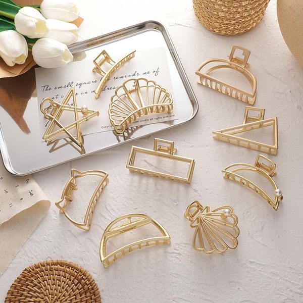 hair clips & barrettes for women fashionable geometric shell star hairpin simple pearl accessories jewelry wholesale, Golden;silver
hair clips & barrettes for women fashionable geometric shell star hairpin simple pearl accessories jewelry wholesale, Golden;silver