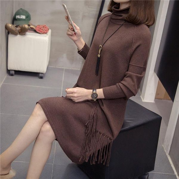 casual dresses 4xl clothes for women's 2021 autumn and winter knitted dress thicker mid-length sweater pullover tassel lady vestidos y2, Black;gray
casual dresses 4xl clothes for women's 2021 autumn and winter knitted dress thicker mid-length sweater pullover tassel lady vestidos y2, Black;gray