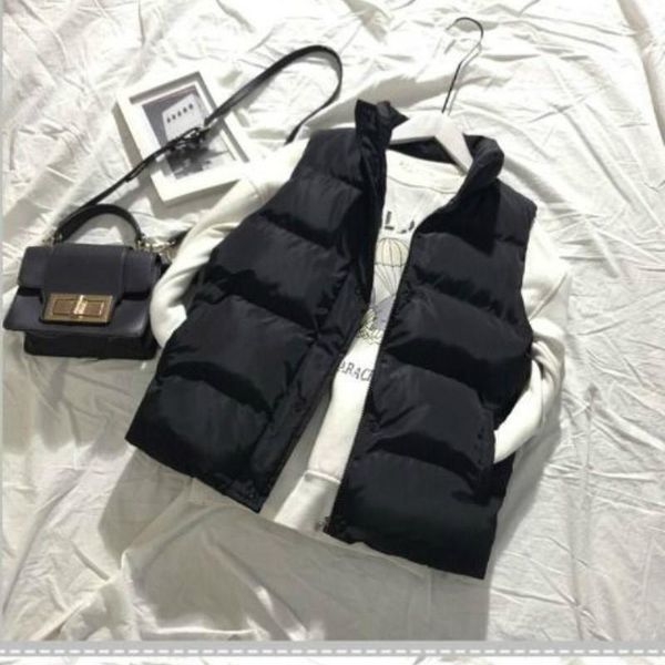 women's vests winter warm cotton padded vest women sleeveless parkas jackets knit, Black;white
women's vests winter warm cotton padded vest women sleeveless parkas jackets knit, Black;white