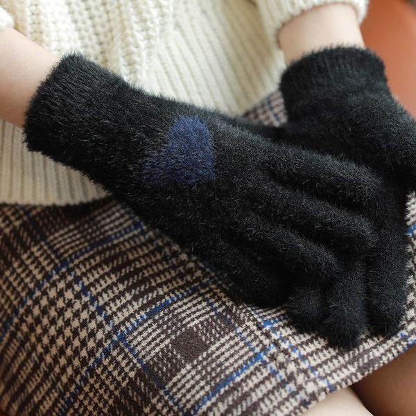 five fingers gloves women winter cute lovely keep warm touch screen plus cashmere thicken cycling windproof elasticity wool knitted, Blue;gray
five fingers gloves women winter cute lovely keep warm touch screen plus cashmere thicken cycling windproof elasticity wool knitted, Blue;gray