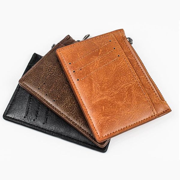 card holders fashion zipper wallet simple multifunctional solid color cover artificial leather cards bank holder coin purse, Brown;gray
card holders fashion zipper wallet simple multifunctional solid color cover artificial leather cards bank holder coin purse, Brown;gray