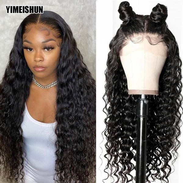 part lace wig human hair deep wave peruvian curly pre plucked glueless 4x4 closure yimeishun1, Black;brown
part lace wig human hair deep wave peruvian curly pre plucked glueless 4x4 closure yimeishun1, Black;brown