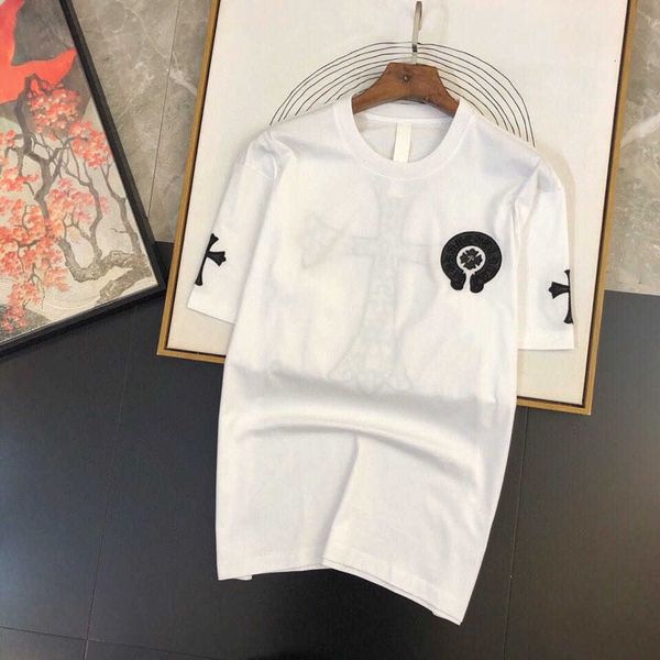 brand spring summer fashion / new short 2021 sleeve crosin cross leather embroidery t-shirt, White;black
brand spring summer fashion / new short 2021 sleeve crosin cross leather embroidery t-shirt, White;black