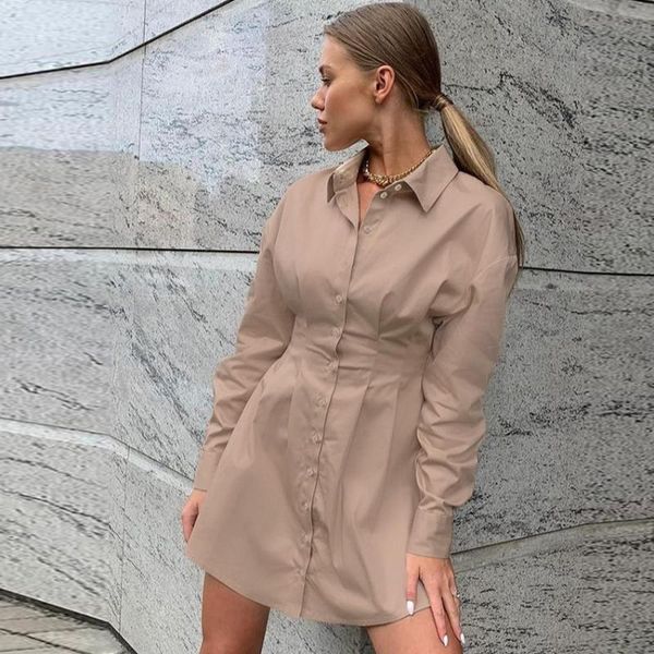 casual dresses 2021 autumn long-sleeved windbreaker dress short skirt waist high shirt khaki temperament pure cotton women, Black;gray
casual dresses 2021 autumn long-sleeved windbreaker dress short skirt waist high shirt khaki temperament pure cotton women, Black;gray