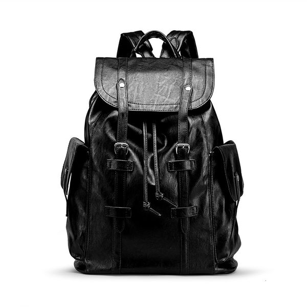 bags wallet backpack men's leather korean student schoolbag fashion trend travel large capacity leisure bag, Black;red
bags wallet backpack men's leather korean student schoolbag fashion trend travel large capacity leisure bag, Black;red