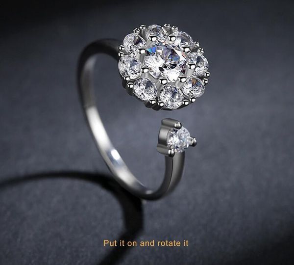 trendy fashion 925 sterling silver dazzling cz rotate opening rings engagement wedding for women anillos s-r295 cluster, Golden;silver
trendy fashion 925 sterling silver dazzling cz rotate opening rings engagement wedding for women anillos s-r295 cluster, Golden;silver