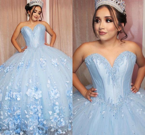 modest light blue mexican pearls quinceanera prom dresses ball gown 3d floral flowers tulle corset back floor length party graduation sweet, Blue;red
modest light blue mexican pearls quinceanera prom dresses ball gown 3d floral flowers tulle corset back floor length party graduation sweet, Blue;red