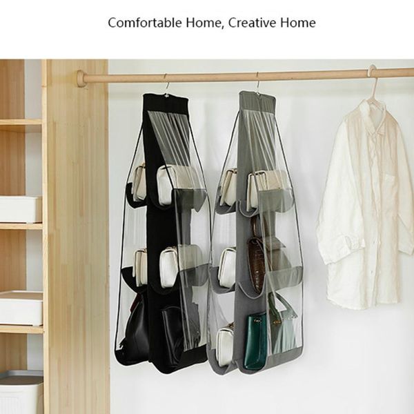 storage bags transparent bag hanging handbag wall mounted fabric household wardrobe closet clothing kitchen organizer rack
storage bags transparent bag hanging handbag wall mounted fabric household wardrobe closet clothing kitchen organizer rack