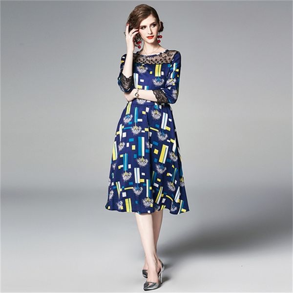 casual dresses summer printing womens o neck patchwork lace a-line work party dress slim vintage vestidos isi0, Black;gray
casual dresses summer printing womens o neck patchwork lace a-line work party dress slim vintage vestidos isi0, Black;gray