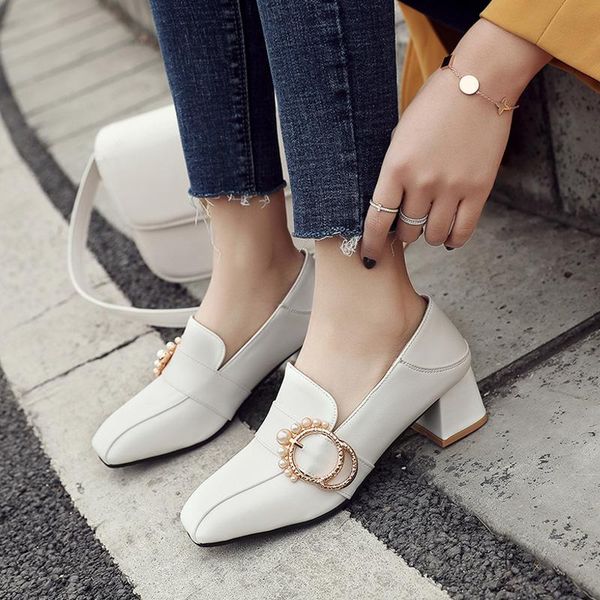 dress shoes square toe coarse single women's happiness small white 41-43 british style leather 40, Black
dress shoes square toe coarse single women's happiness small white 41-43 british style leather 40, Black