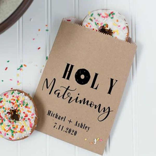gift wrap custom donut favor bag - holy matrimony wedding donuts -wedding doughnut treat
gift wrap custom donut favor bag - holy matrimony wedding donuts -wedding doughnut treat