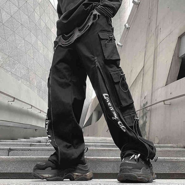 men's pants hip hop joggers cargo for men block pocket track male trousers sweatpants streetwear letter ribbons casual 99ze, Black
men's pants hip hop joggers cargo for men block pocket track male trousers sweatpants streetwear letter ribbons casual 99ze, Black