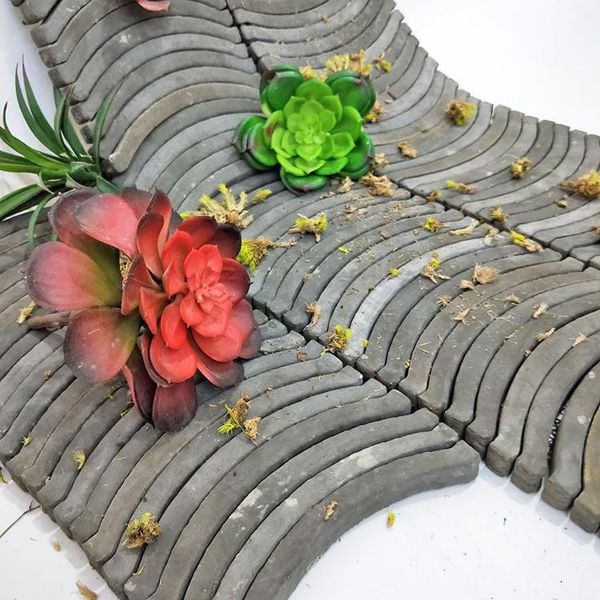 decorative flowers & wreaths simulated fake tile wall paving vertical antique semicircular small green partition
decorative flowers & wreaths simulated fake tile wall paving vertical antique semicircular small green partition