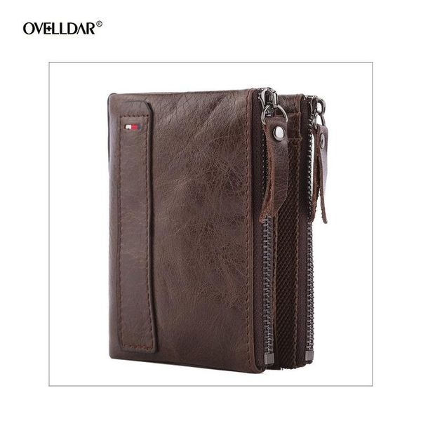 men's wallet leather short coin purse oil wax double zipper layer pocket wallets, Red;black
men's wallet leather short coin purse oil wax double zipper layer pocket wallets, Red;black