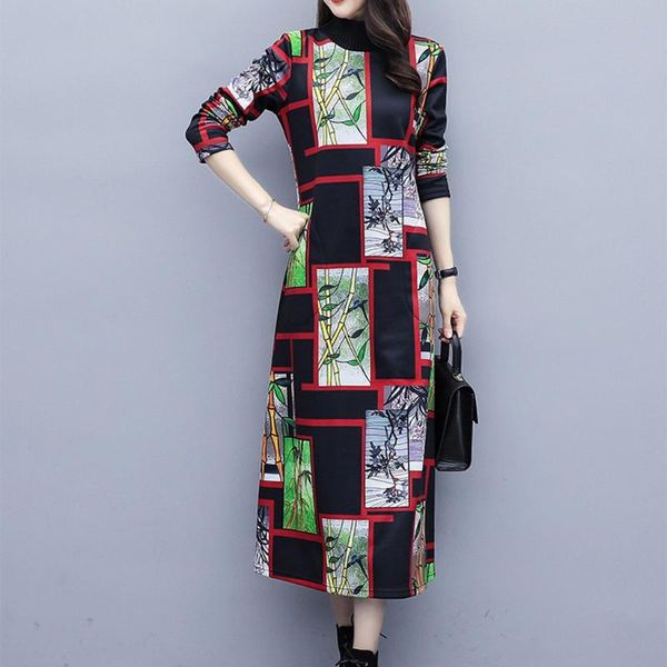 dress women 2021 fashion party dresses vestidos lady elegant o-neck thickening long sleeve printing casual, Black;gray
dress women 2021 fashion party dresses vestidos lady elegant o-neck thickening long sleeve printing casual, Black;gray