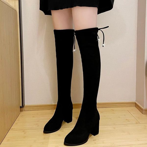 boots women's over-the-knee fall/winter 2021 high-heeled slimming lace-up skinny stretch long thick-heeled, Black
boots women's over-the-knee fall/winter 2021 high-heeled slimming lace-up skinny stretch long thick-heeled, Black