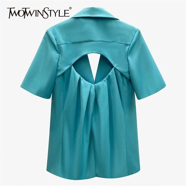 hollow out blue blazer for women notched short sleeve minimalist casual blazers female fashion clothing 210524, White;black
hollow out blue blazer for women notched short sleeve minimalist casual blazers female fashion clothing 210524, White;black