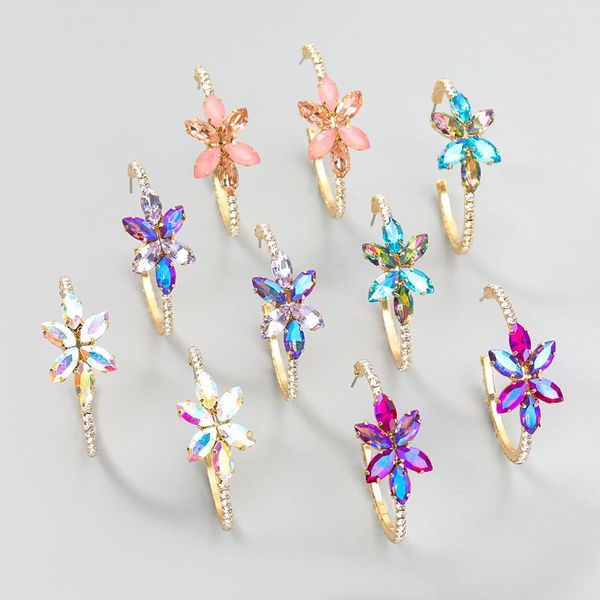 hoop & huggie fashion metal rhinestone flower earrings women's creative party accessories for women, Golden;silver
hoop & huggie fashion metal rhinestone flower earrings women's creative party accessories for women, Golden;silver