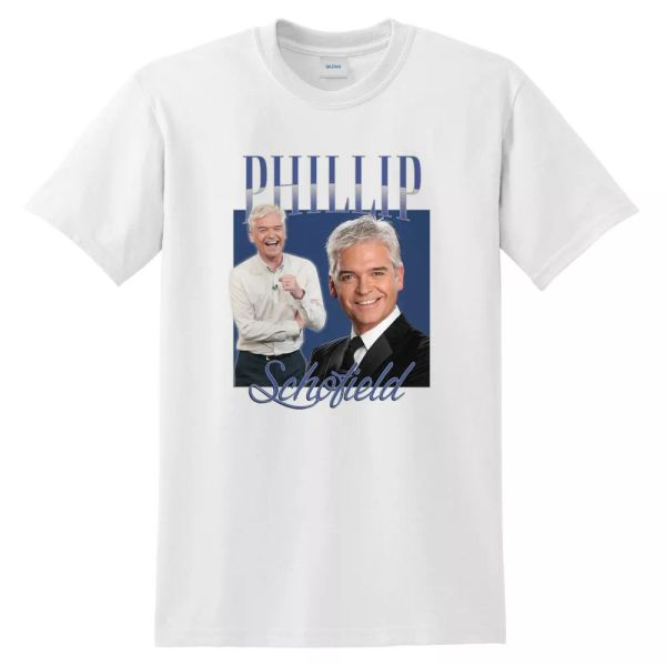 Phillip Schofield Homage T-shirt Funny UK Gift Presenter Tribute UK TV 90's Icon, White;black
Phillip Schofield Homage T-shirt Funny UK Gift Presenter Tribute UK TV 90's Icon, White;black