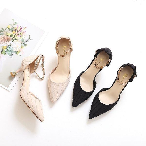 dress shoes 2021 high heeled cloth face pointed fashion diamond one line buckle thin heel women's single zapatos de mujer, Black
dress shoes 2021 high heeled cloth face pointed fashion diamond one line buckle thin heel women's single zapatos de mujer, Black