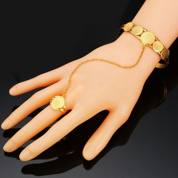 bangle arabic coin bracelet ring conjoined copper gold opening wrist ornament size adjustable ethinc style gift, Black
bangle arabic coin bracelet ring conjoined copper gold opening wrist ornament size adjustable ethinc style gift, Black