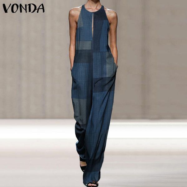 women's jumpsuits & rompers summer women jumpsuit vonda 2021 vintage sleeveless playsuit patchwork long wide leg pants trousers pantalo, Black;white
women's jumpsuits & rompers summer women jumpsuit vonda 2021 vintage sleeveless playsuit patchwork long wide leg pants trousers pantalo, Black;white