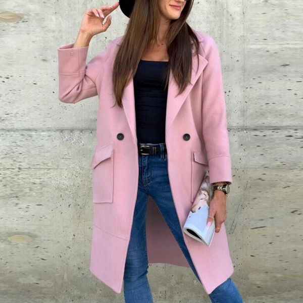 women's wool & blends muyogrt woolen coat women winter long alpaca jacket korean fashion pink coats vintage overcoat slim fit outwear, Black
women's wool & blends muyogrt woolen coat women winter long alpaca jacket korean fashion pink coats vintage overcoat slim fit outwear, Black