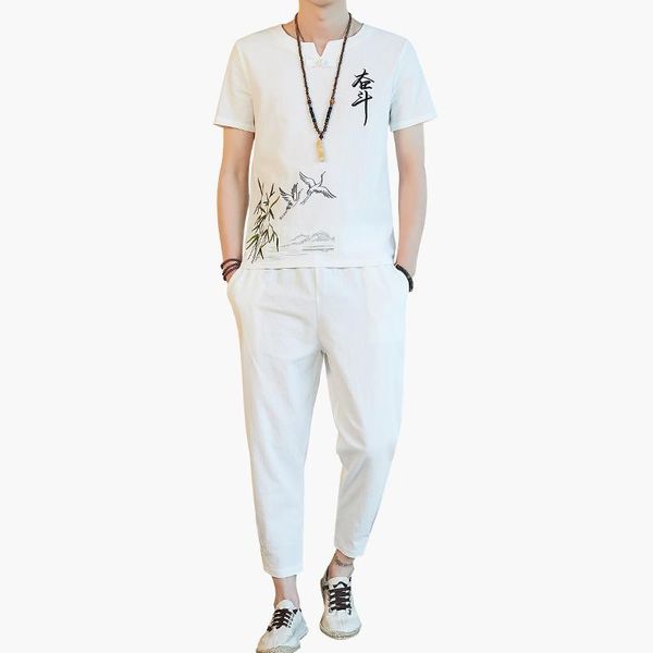 men's tracksuits -3xl chinese style short sleeve shirt + ankle pants 2 pcs set summer streetwear light weight linen tracksuit men clot, Gray
men's tracksuits -3xl chinese style short sleeve shirt + ankle pants 2 pcs set summer streetwear light weight linen tracksuit men clot, Gray