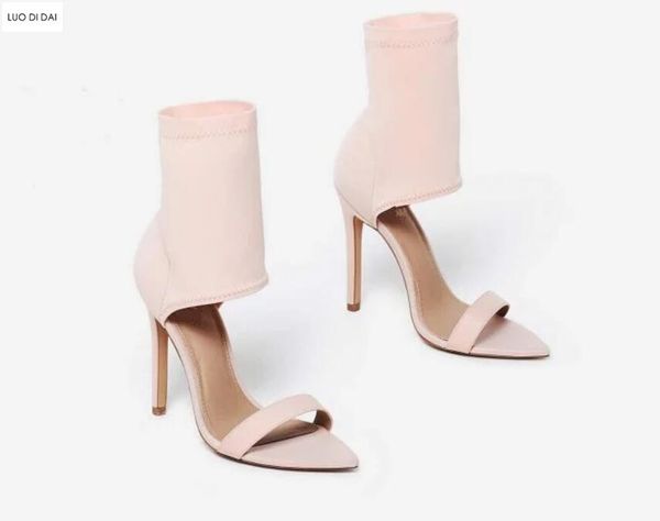 women stassi pointed cuff heel sandals wedding shoes high heels open toe nude party lady, Black
women stassi pointed cuff heel sandals wedding shoes high heels open toe nude party lady, Black