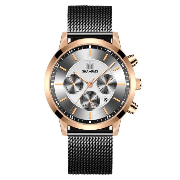 wristwatches fashion men luxury watches male business calendar stainless steel mesh casual quartz watch relogio masculino wristwatch, Slivery;brown
wristwatches fashion men luxury watches male business calendar stainless steel mesh casual quartz watch relogio masculino wristwatch, Slivery;brown
