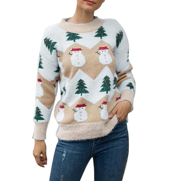 women's sweaters women christmas sweater long sleeve o-neck tree knitting snowman print streetwear, White;black
women's sweaters women christmas sweater long sleeve o-neck tree knitting snowman print streetwear, White;black