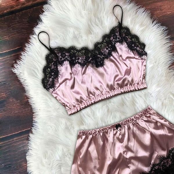 pajamas lingerie satin womens sleepwears lace camisole with bow shorts set s xl pijama mujer, Black;red
pajamas lingerie satin womens sleepwears lace camisole with bow shorts set s xl pijama mujer, Black;red