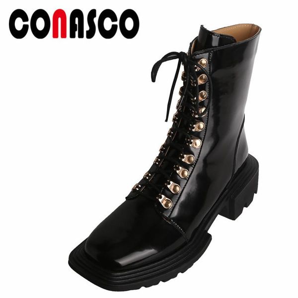 boots conasco fashion punk women ankle autumn winter warm genuine leather causal prom office lady concise shoes woman, Black
boots conasco fashion punk women ankle autumn winter warm genuine leather causal prom office lady concise shoes woman, Black