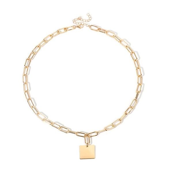 simple alloy square pendant chain necklaces for women fashion choker collares party jewelry gifts r63 chains, Silver
simple alloy square pendant chain necklaces for women fashion choker collares party jewelry gifts r63 chains, Silver