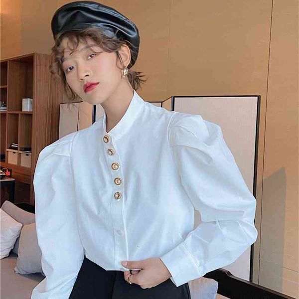 women's two piece pants white puff sleeve women blouse long button up stand collar korean shirt fall fashion clothing xs3j
women's two piece pants white puff sleeve women blouse long button up stand collar korean shirt fall fashion clothing xs3j