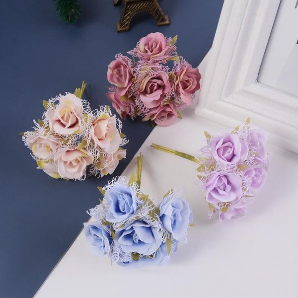 6pcs mini retro lace rose artificial flowers heads peony leaf bouquet for wedding wreath party decoration diy gift craft decorative & wreath
6pcs mini retro lace rose artificial flowers heads peony leaf bouquet for wedding wreath party decoration diy gift craft decorative & wreath